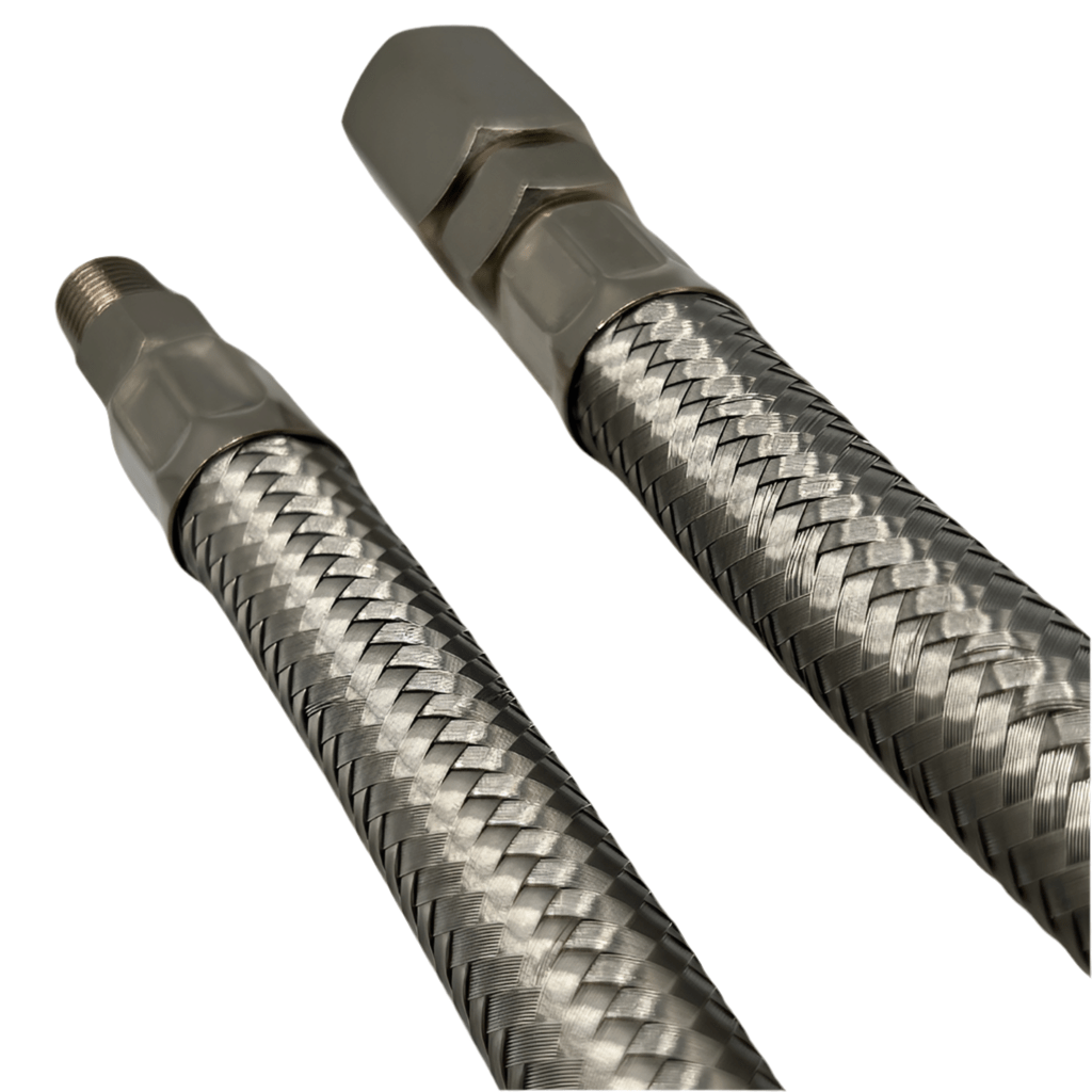 ONAIR Stainless Steel Braided Leader Lines – 1/8” NPT Male to 1/4” NPT Female (Pair of 2 SS Lines) - Shop ONAIR