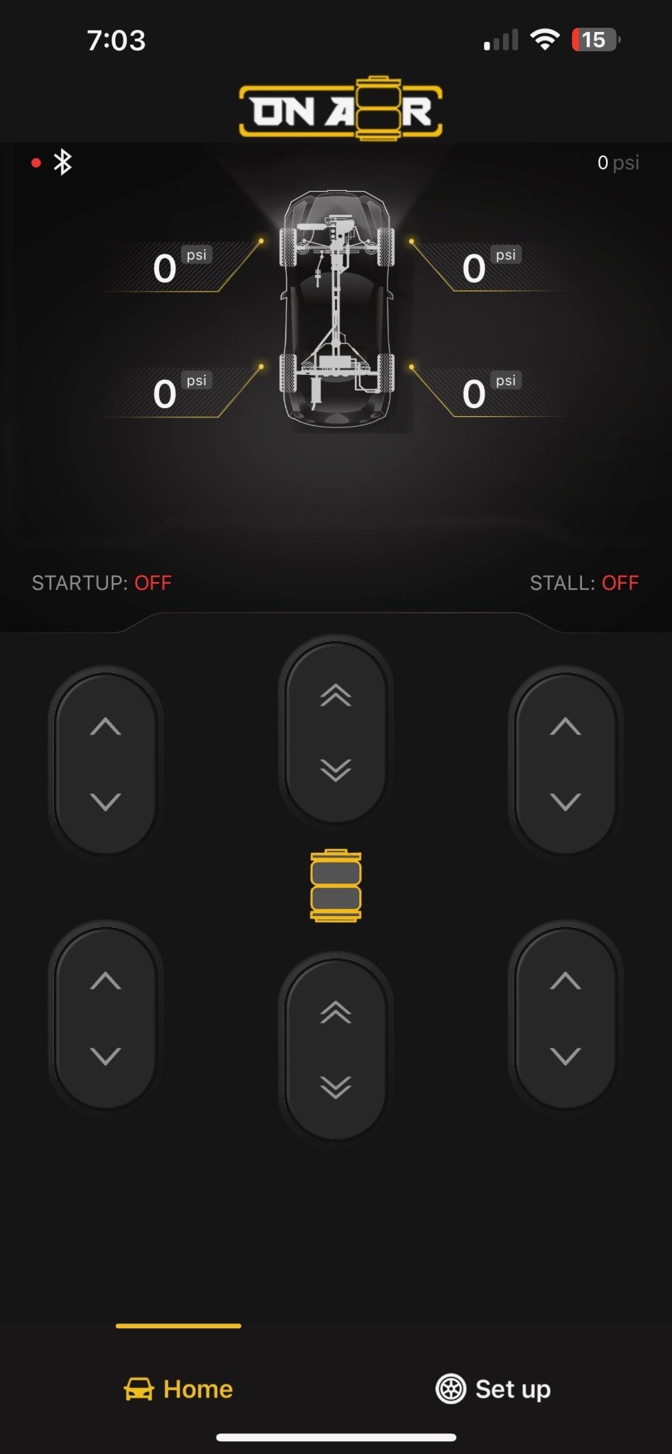 Image of Air ride controller 4V management system with Bluetooth app for seamless vehicle suspension control and optimization