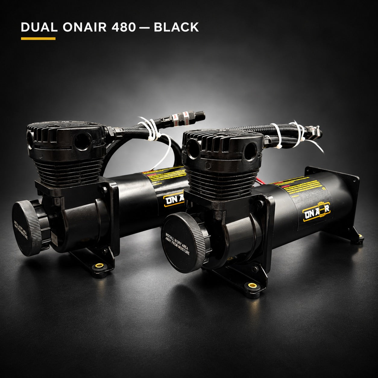 Image of dual 480 black — ONAIR charcoal studio product photograph