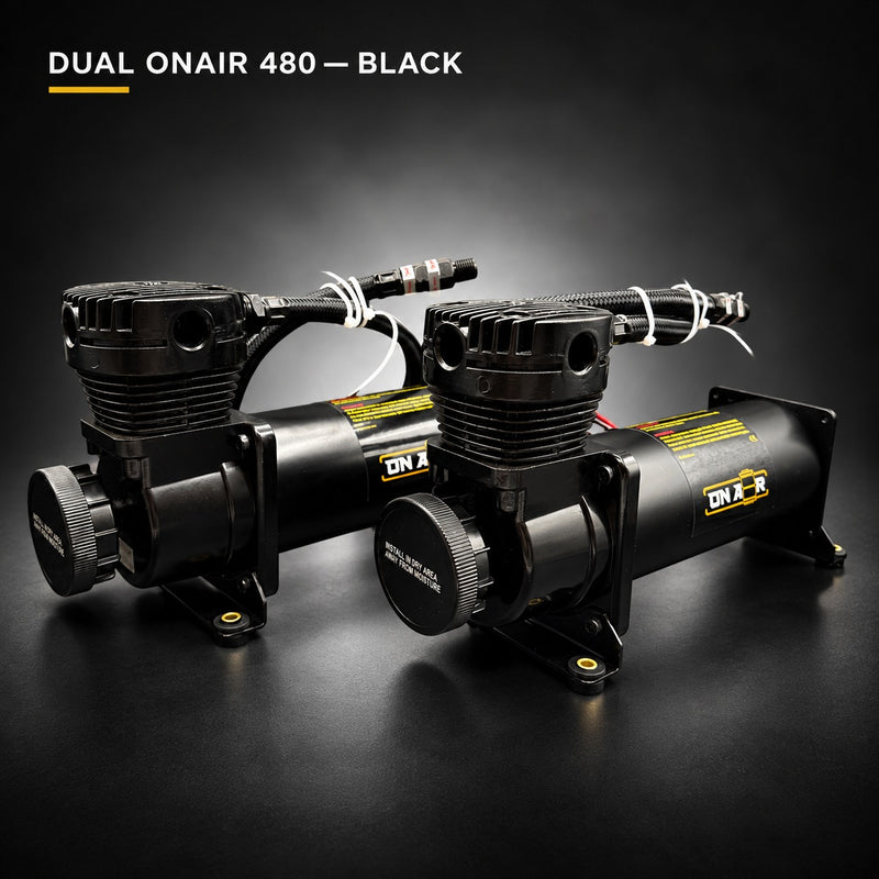 dual 480 black — ONAIR charcoal studio product photograph