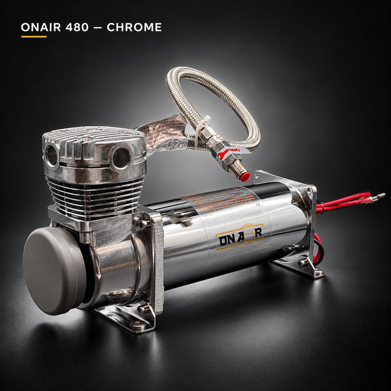 single 480 chrome — ONAIR charcoal studio product photograph