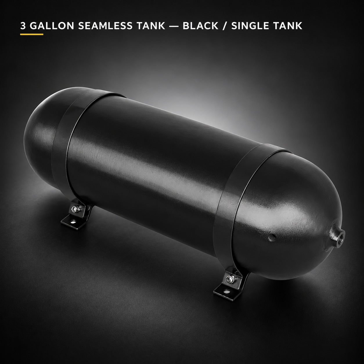 Image of 3 GALLON SEAMLESS TANK — BLACK / SINGLE TANK — studio product image
