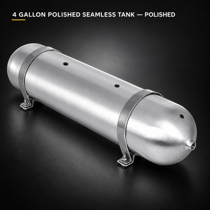 4 GALLON POLISHED SEAMLESS TANK — POLISHED — studio product image