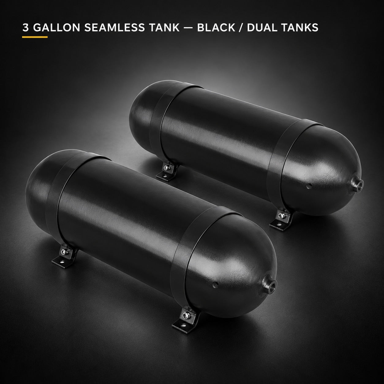 Image of 3 GALLON SEAMLESS TANK — BLACK / DUAL TANKS — studio product image