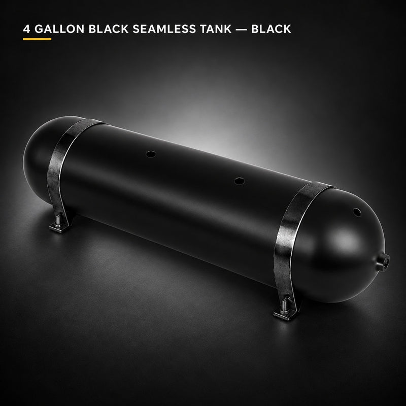 4 GALLON BLACK SEAMLESS TANK — BLACK — studio product image